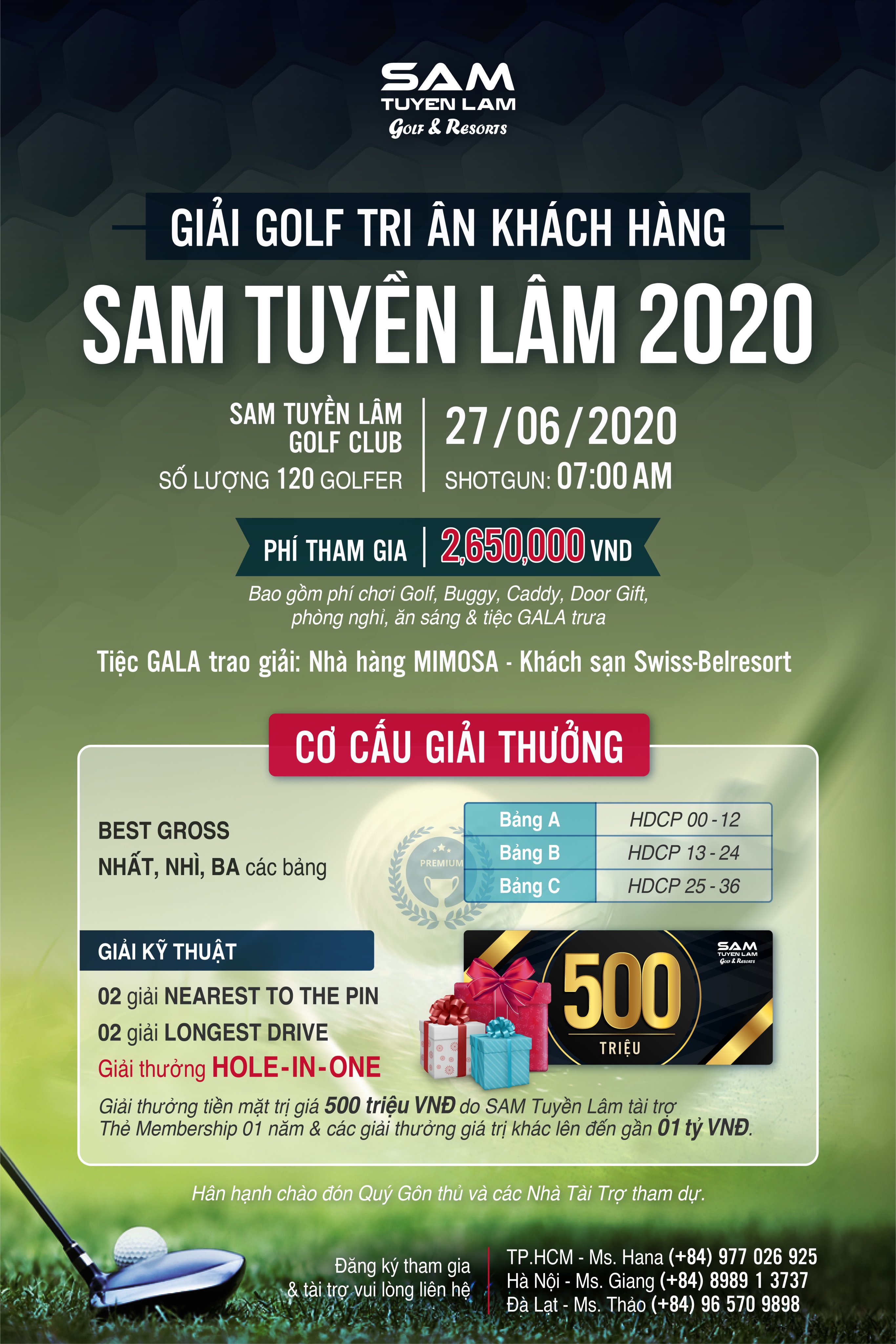 GIẢI TRI ÂN KHÁCH HÀNG SAM TUYỀN LÂM 2020
